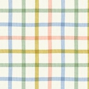 Small Colorful Plaid in Rainbow Colours, Cheerful Summer Check