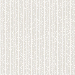 Dotted Stripes White on Cream