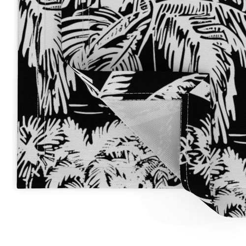 Palm Breeze Paradise Toile  - Black - New