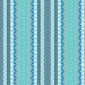 boho stripes vertical bluebell jade teal