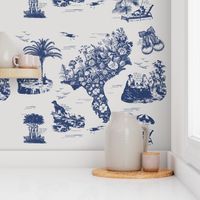 Blue F*ck Me Up Florida!!! Toile Pattern