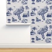 Blue F*ck Me Up Florida!!! Toile Pattern