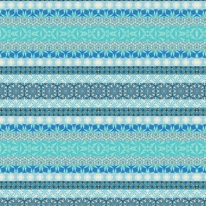 boho stripes horizontal bluebell jade teal