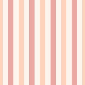 Candy Stripe, Pink, Peach, Cream | Medium