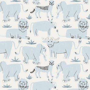 Dreamy Safari Adventure - Light blue baby boy nursery 