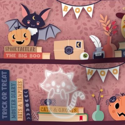 S / cute Halloween Library