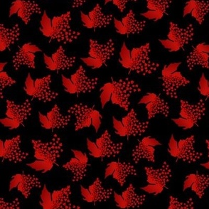 Canada Day Maple Leaves Black