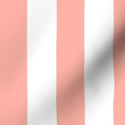 (M) Awning Stripes/Circus Stripes Beach Vibes Peach Pink and White