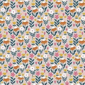 blush meadow: floral pattern S