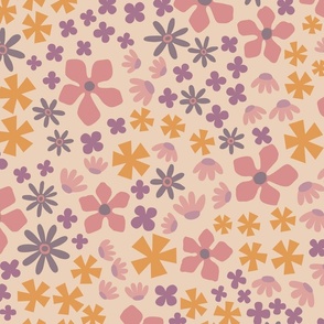 Ditsy meadow: floral pattern XL