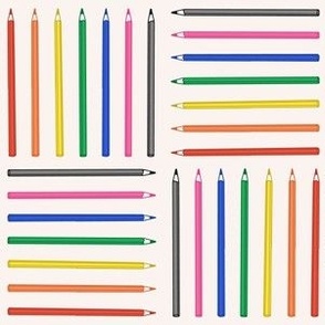 Rainbow Checker Colored Pencils