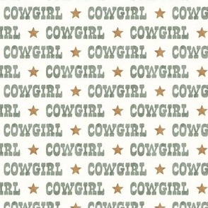 Cowgirl - Cowgirl/Cowboy Western - sage/cream - LAD24