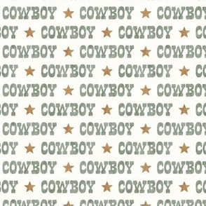 Cowboy - Cowgirl/Cowboy Western - sage/cream - LAD24