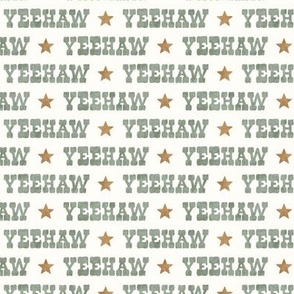 Yeehaw - Cowgirl/Cowboy Western - sage/cream - LAD24