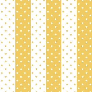 Bigger Stars and Stripes in White and Daisy Yellow