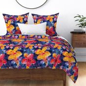 Jumbo Tropical Brilliance - Bold Watercolor Florals