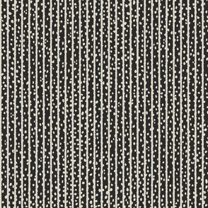Dotted Stripes Beige on Charcoal