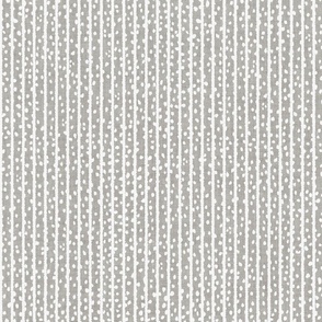 Dotted Stripes White on Linen Grey