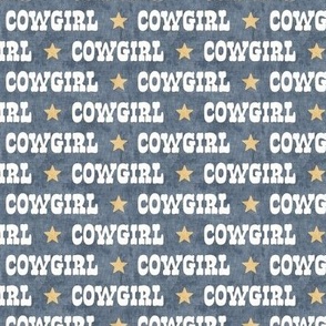 Cowgirl -  Western - blue - LAD24