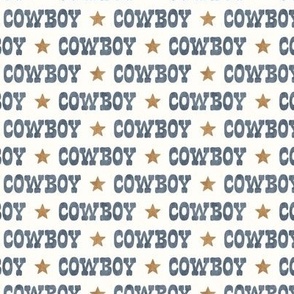 Cowboy Western - blue/cream - LAD24