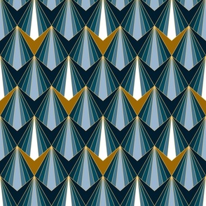 Art Deco Geometry Blue