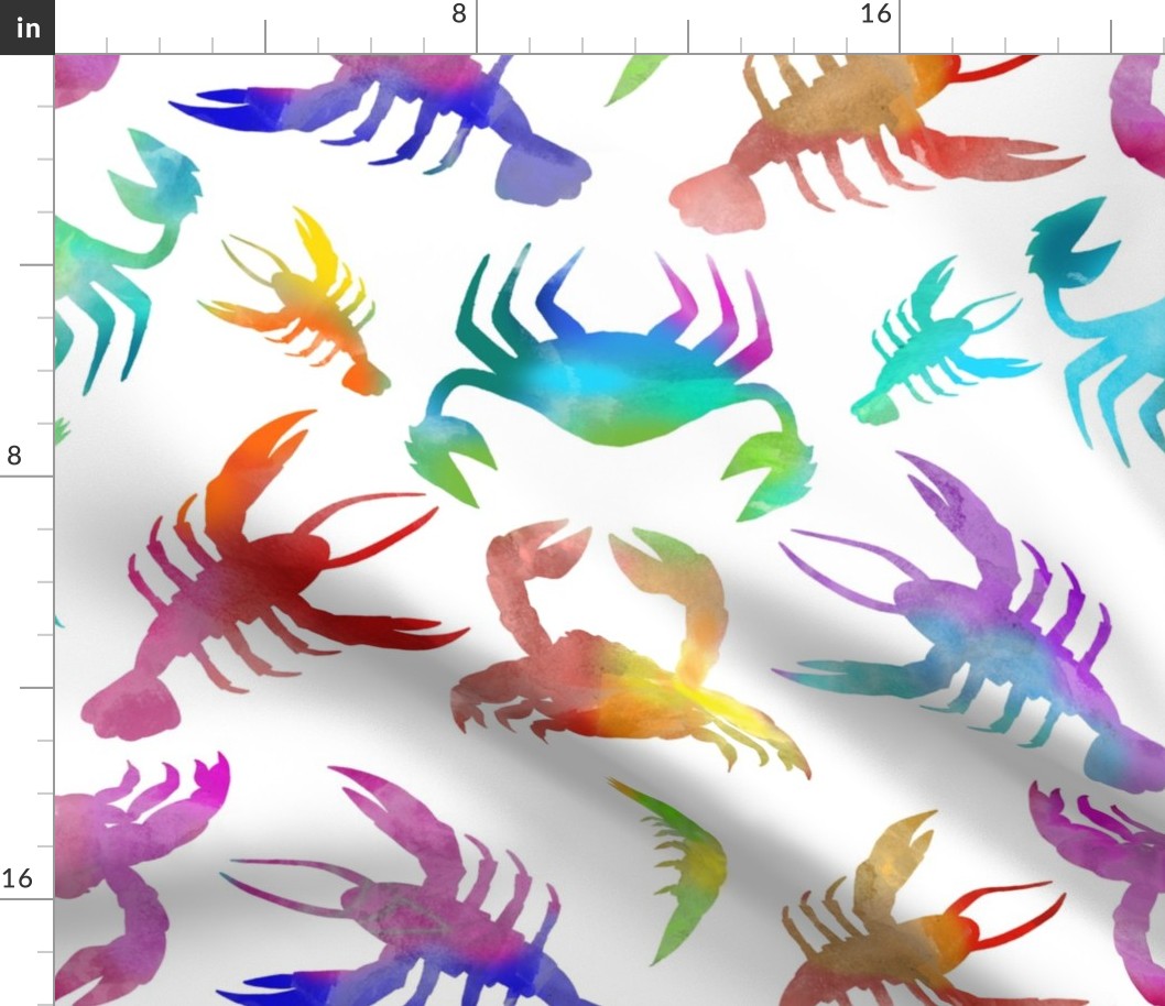 Colorful Crustaceans (White large scale) 