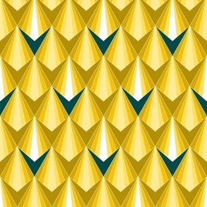 Art Deco Geometry Yellow