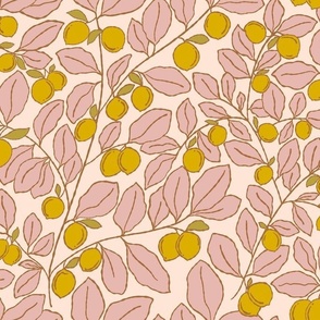 Lemon tree with pink leaves - Botanical Summer