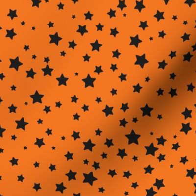 scattered stars / black on orange