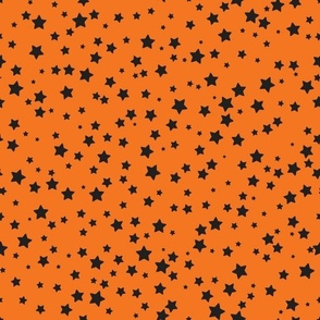 scattered stars / black on orange