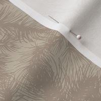 Beige Neutral Pine Tree Branches // Medium Scale // Warm Monochromatic Textural Naturalistic Design