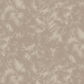Beige Neutral Pine Tree Branches // Small Scale // Warm Monochromatic Textural Naturalistic Design