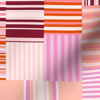 Patchwork Stripes (Reds & Pinks)