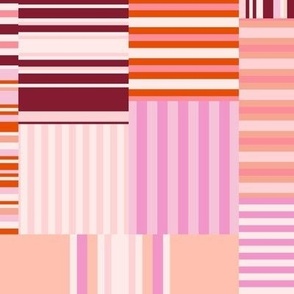 Patchwork Stripes (Reds & Pinks)