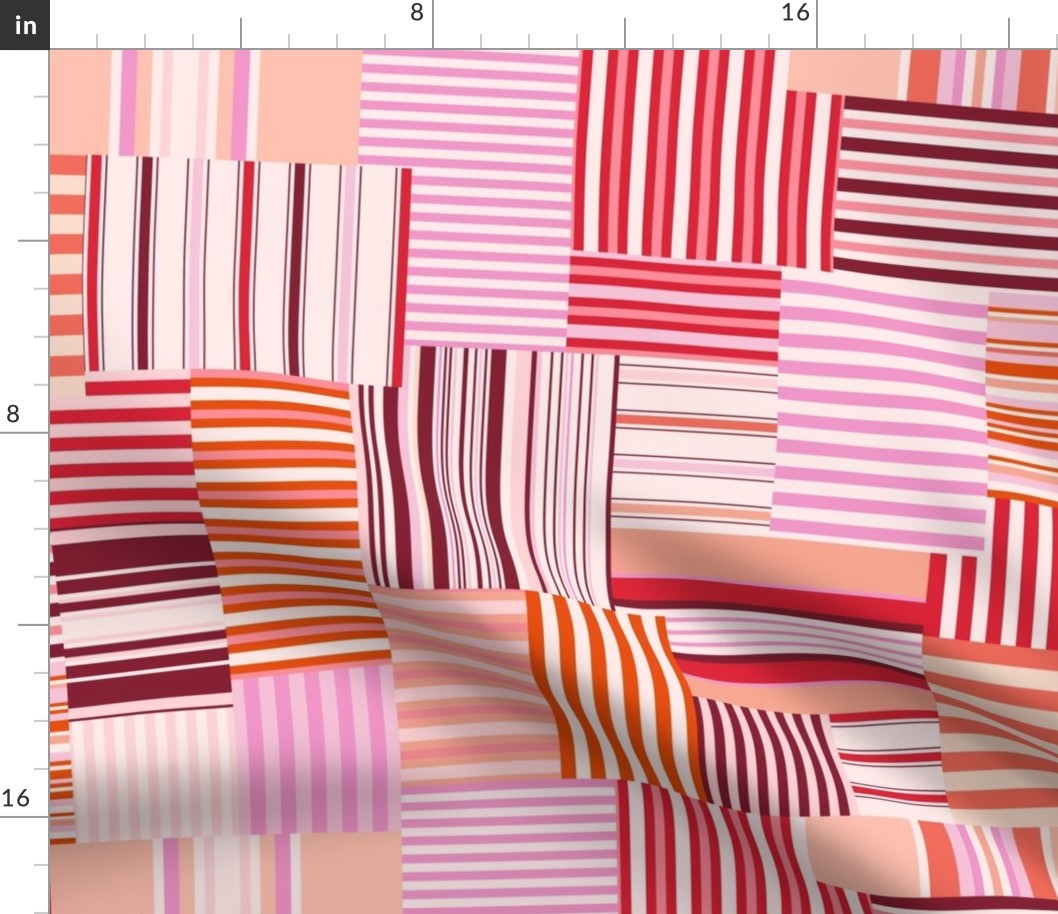 Patchwork Stripes (Reds & Pinks)