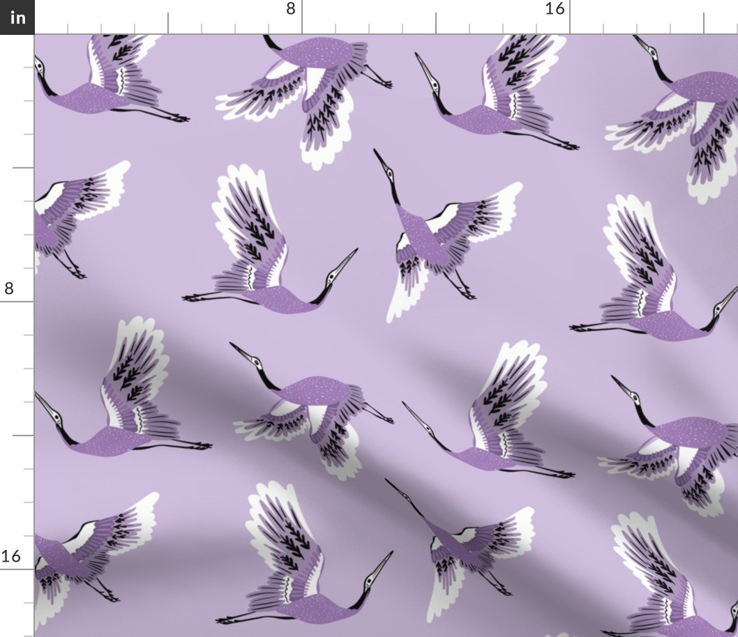 Monochrome Lavender Patagonian Birds large scale_1