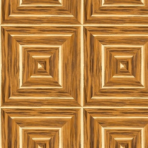 Hard wood texturized wood grain vintage geometric abstract warm brown cream wallpaper design