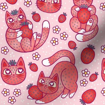 strawpurry cats milkshake pink small