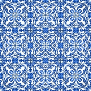Luxe Baroque Tile Romance (dark blue) (med)