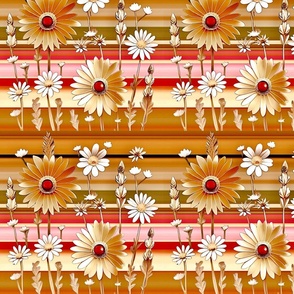 Gilded Daisies on Parade