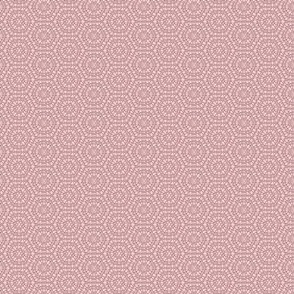 Coastal hexagons in dusty pink -mini scale