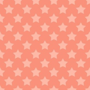 simple with stars plain coral pattern 