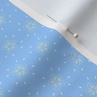 Blue Vintage Floral - Christmas Blue Quilt Blender