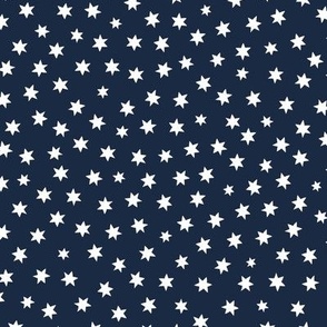 Starry Night Sky Navy Blue