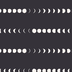 spooky simple collection - moon phase rows in midnight