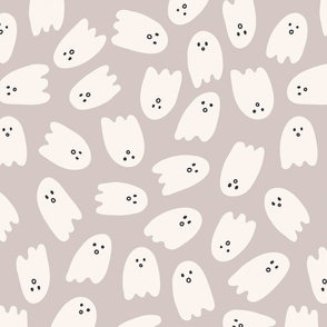 spooky simple collection - simple ghosts in cloudy purple