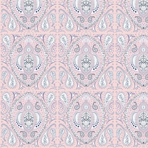 Pink paisley tile medium