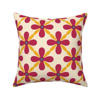 Bold Floral Squares, 6-inch repeat
