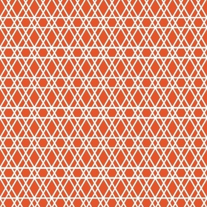 Orange Geometric with white lines