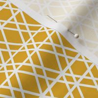 Yellow Geometric with white lines